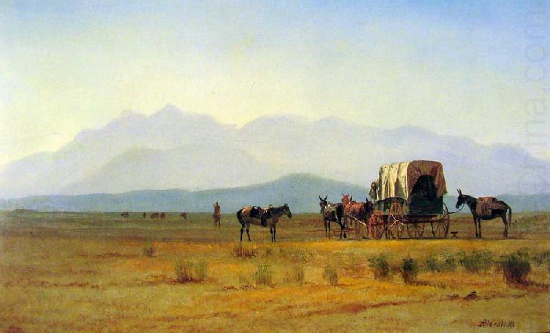 Surveyor's Wagon in the Rockies, Albert Bierstadt